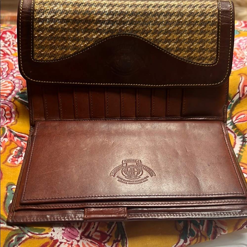 Vintagee Ghurka Brown leather wallet/ checkbook/ credit card holder.